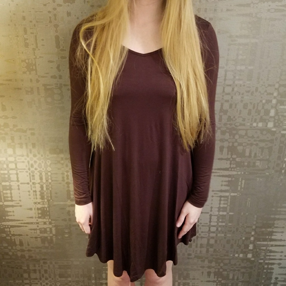 Women's Long Sleeve Casual Loose T-Shirt Dress